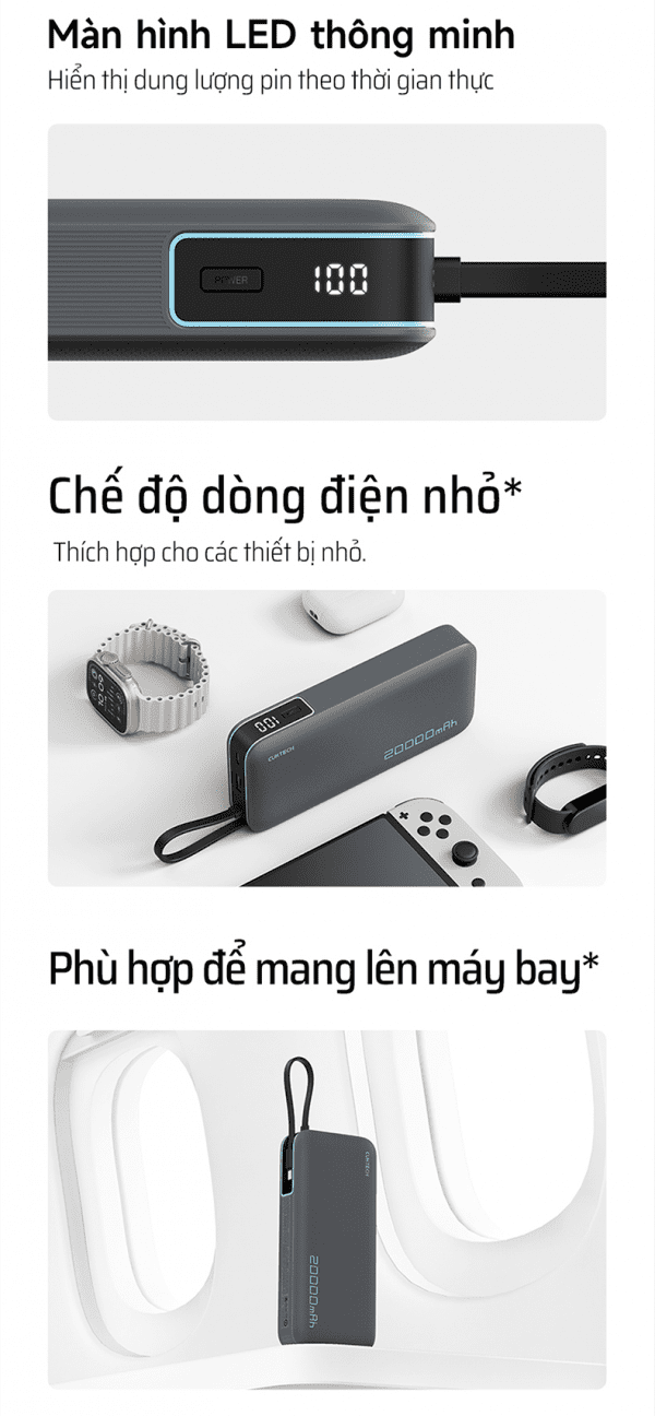 CUKTECH PB200N Pin sạc dự phòng 20000mAh 55W - Ảnh 24