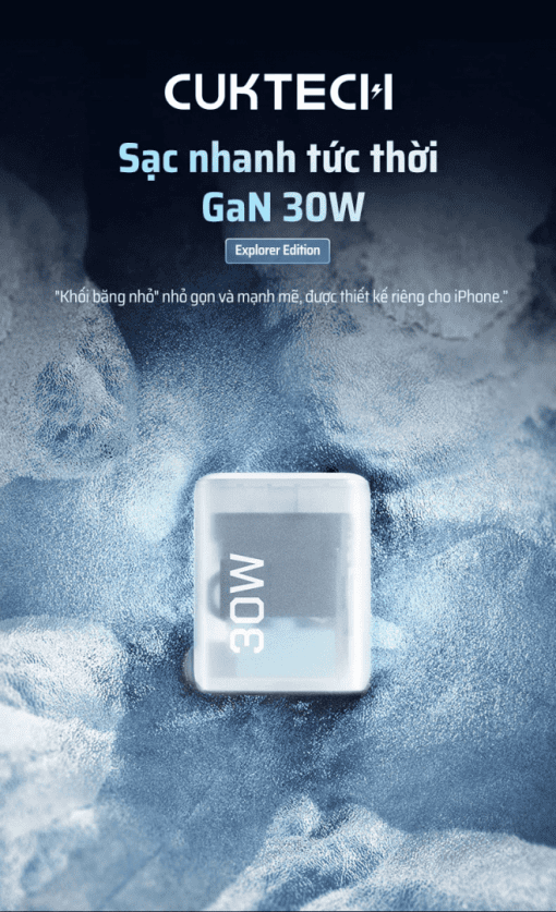 Sạc nhanh trong suốt nhỏ gọn Cuktech AD301N - Ảnh 11