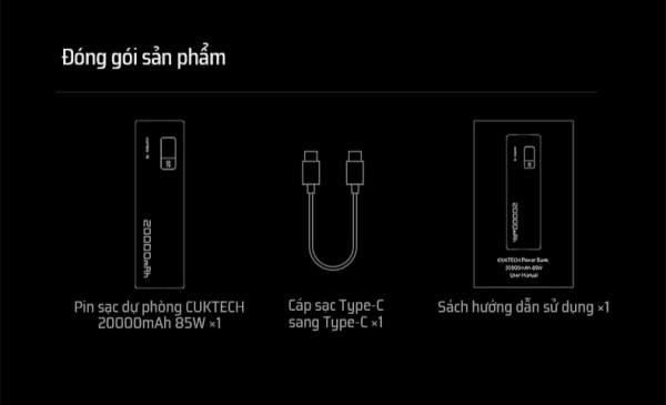 CUKTECH PB200 Sạc Dự Phòng 20000mAh 85W - Ảnh 24