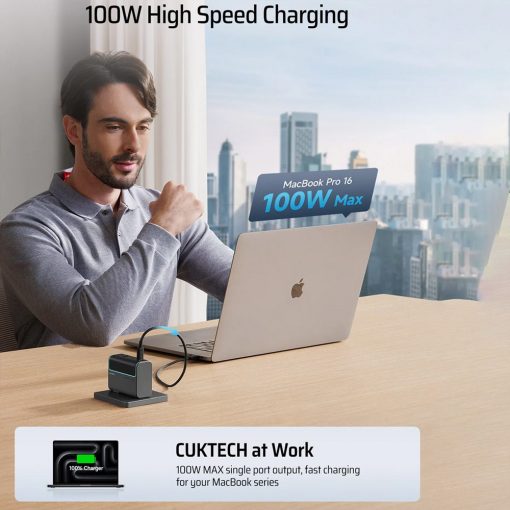Củ Sạc GaN 3 cổng 100W CUKTECH AD1003CH - Ảnh 2