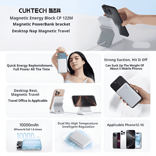 Sạc Dự Phòng Không Dây Đa Năng Cuktech WPB100N 10000mAh - Ảnh 6