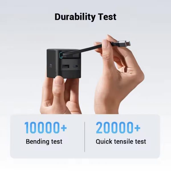 CUKTECH AD653W Củ sạc mini có cáp thu gọn 67W - Ảnh 2