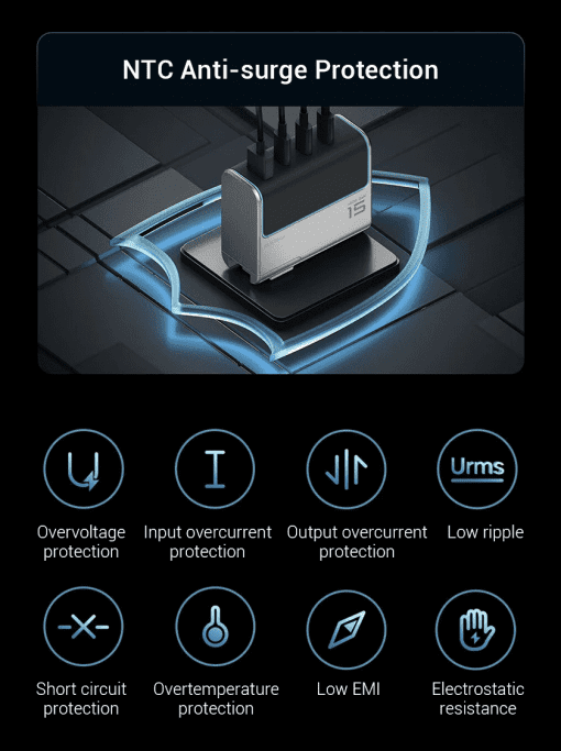 Webmau16.com Sac Nhanh Cuktech 140w Gan Charger 4 Ports Ad1404u 16
