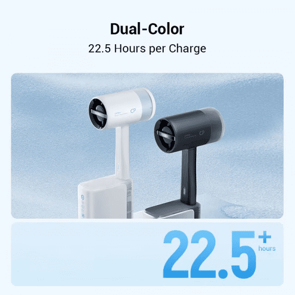 Cuktech BF01 Quạt Cầm Tay Mini Nguồn USB 20 Thời gian sử dụng lâu dài – Lên đến 22,5 giờ khi kết hợp pin dự phòng
