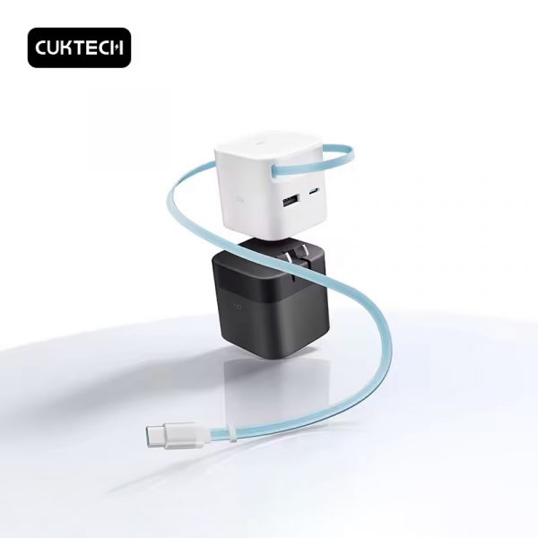 CUKTECH AD653W Củ sạc mini có cáp thu gọn 67W