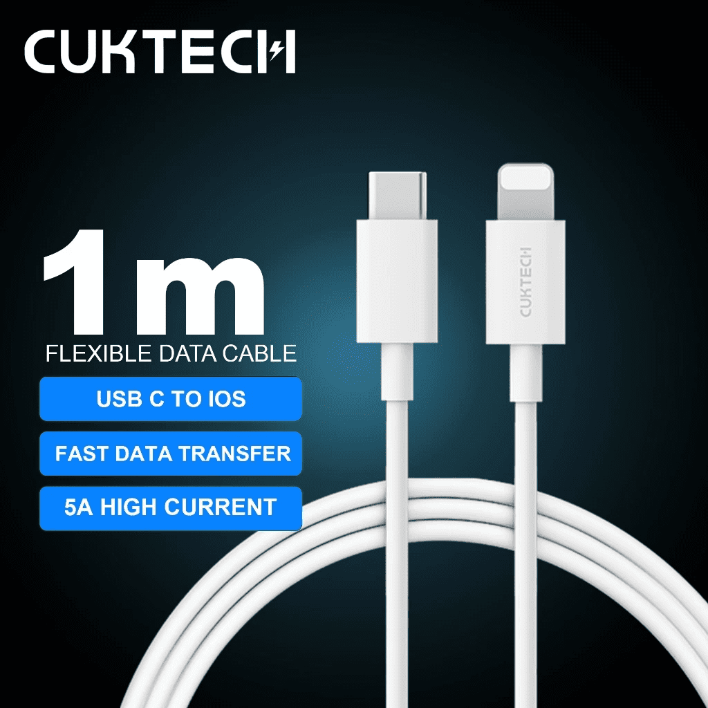 Cáp Sạc Nhanh iPhone 1m CUKTECH KLC-5497 USB-C to Lightning, MFi