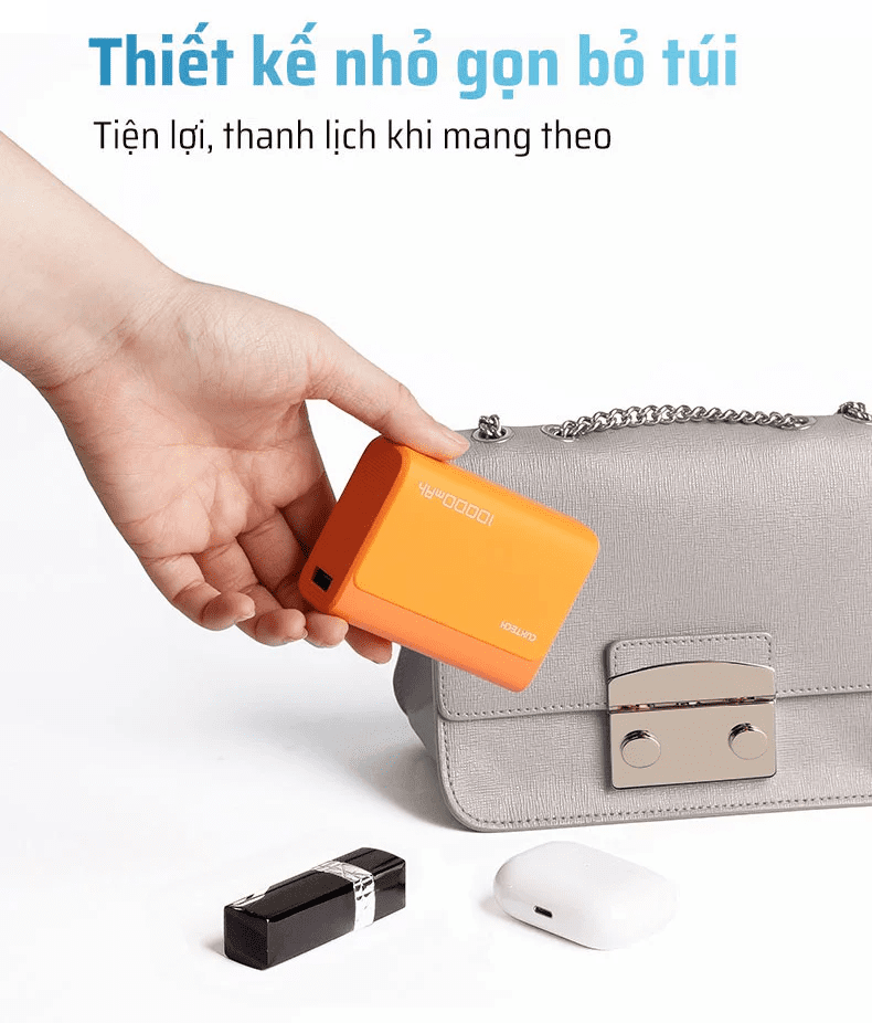 Pin sạc dự phòng 10000mAh CUKTECH PB100 30W 16 Thiết kế nhỏ gọn – Tính di động cao