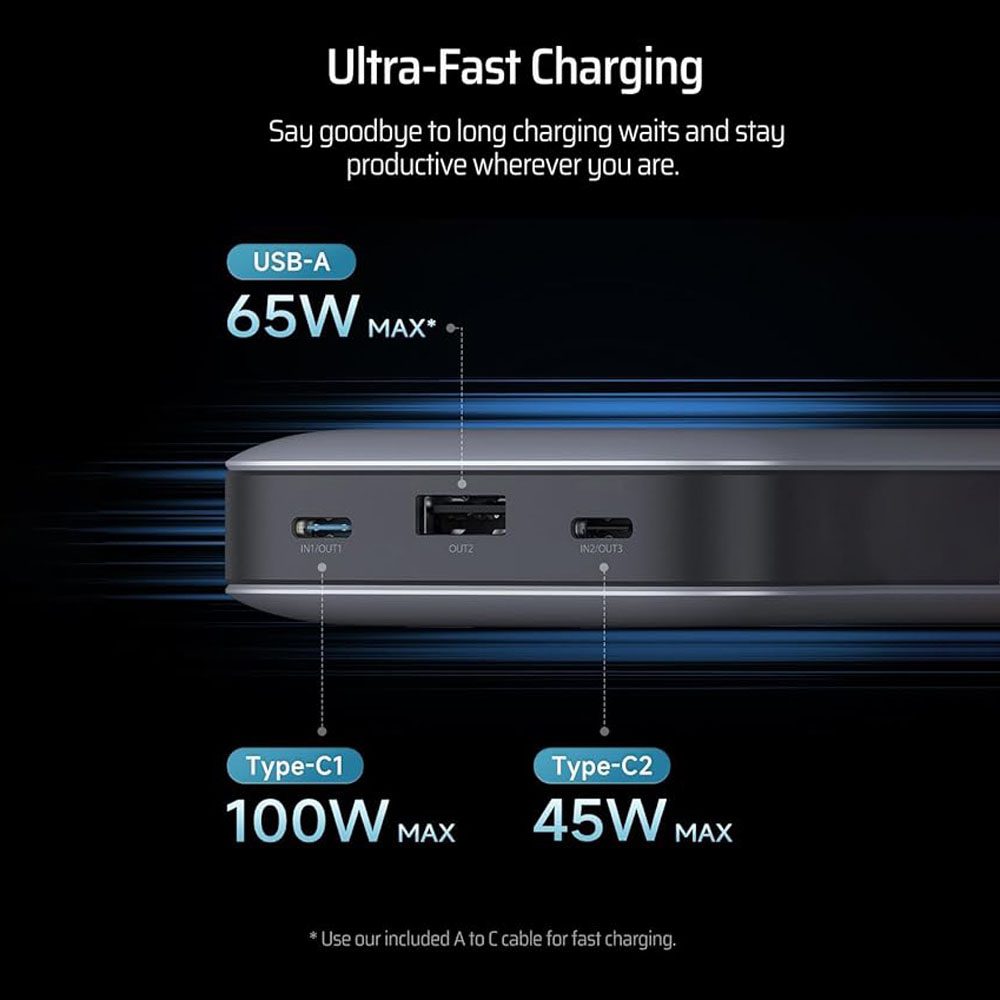 Sạc Dự Phòng Cuktech PB250 25000mAh 15 Công suất sạc siêu mạnh mẽ 210W – Đa dạng chuẩn sạc nhanh